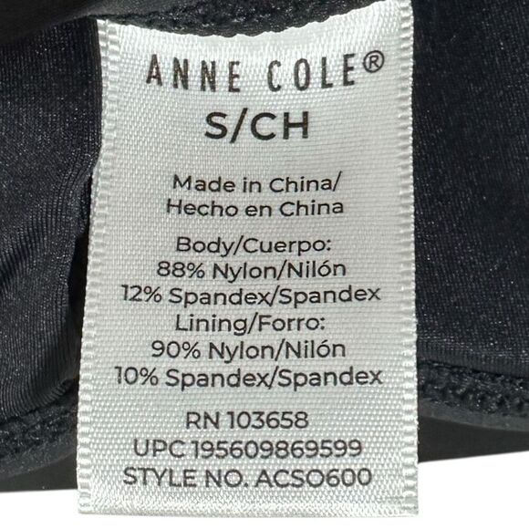 Anne Cole Women’s  Square Neck One Piece Swimsuit Small Color Black - Picture 9 of 9